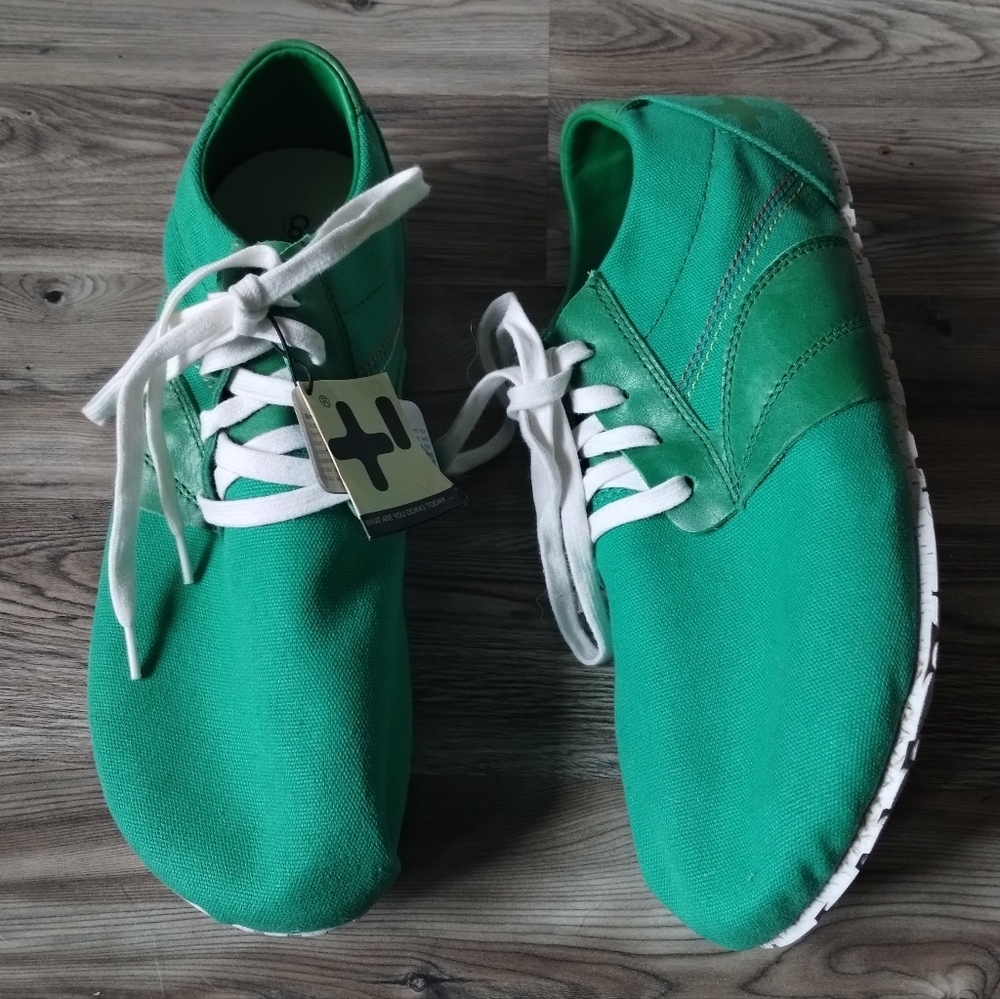 OeTZI Madlib MV Green Canvas Leather Lace Up Shoes Sneakers Size 45 US M12 W15